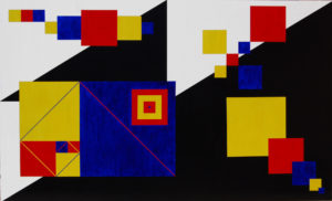 Omaggio a Kandinsky 168x102 Acrilico su tavola-MARCO DE BIASI