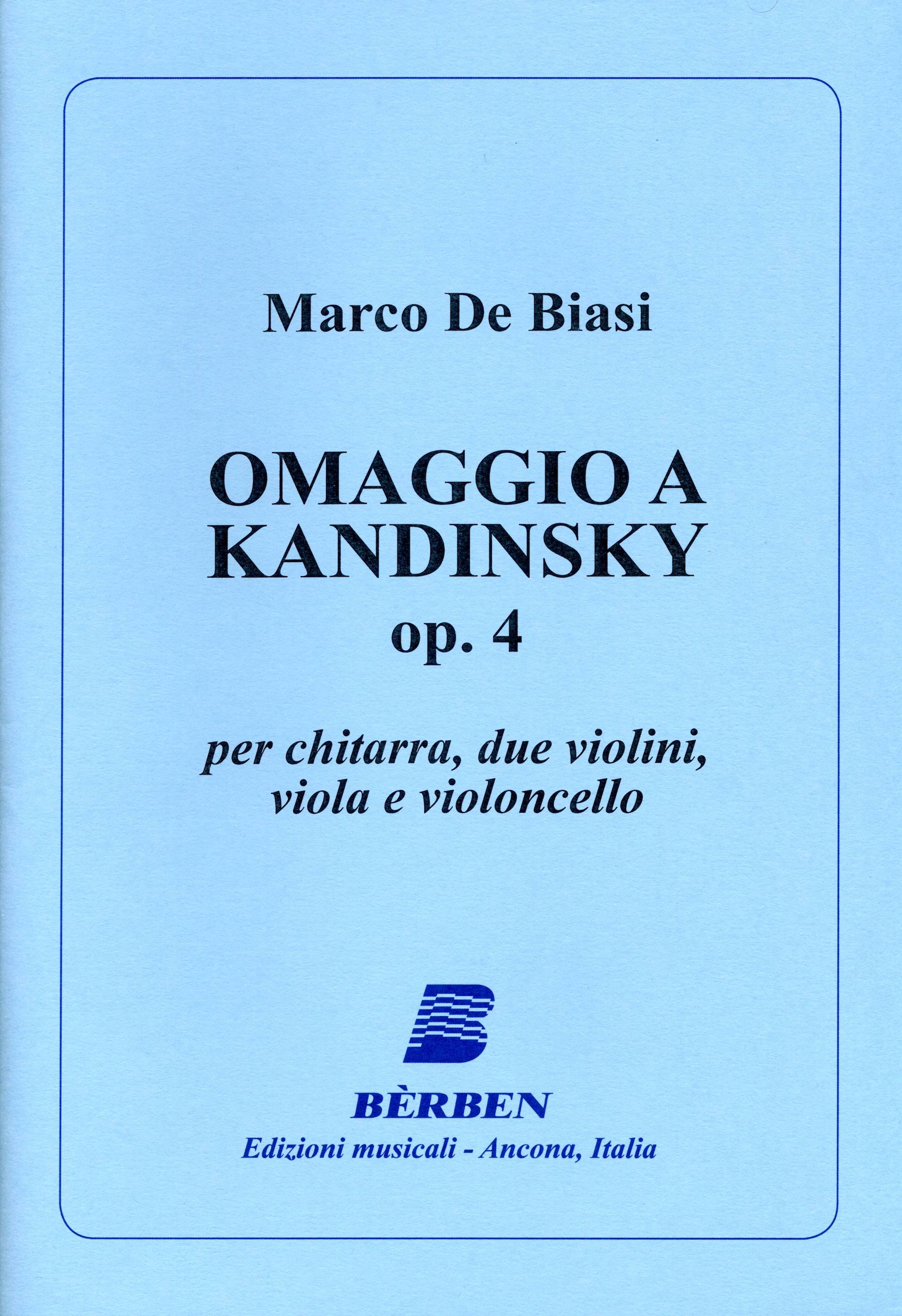 COPERTINA OMAGGIO A KANDINSKY - MARCO DE BIASI